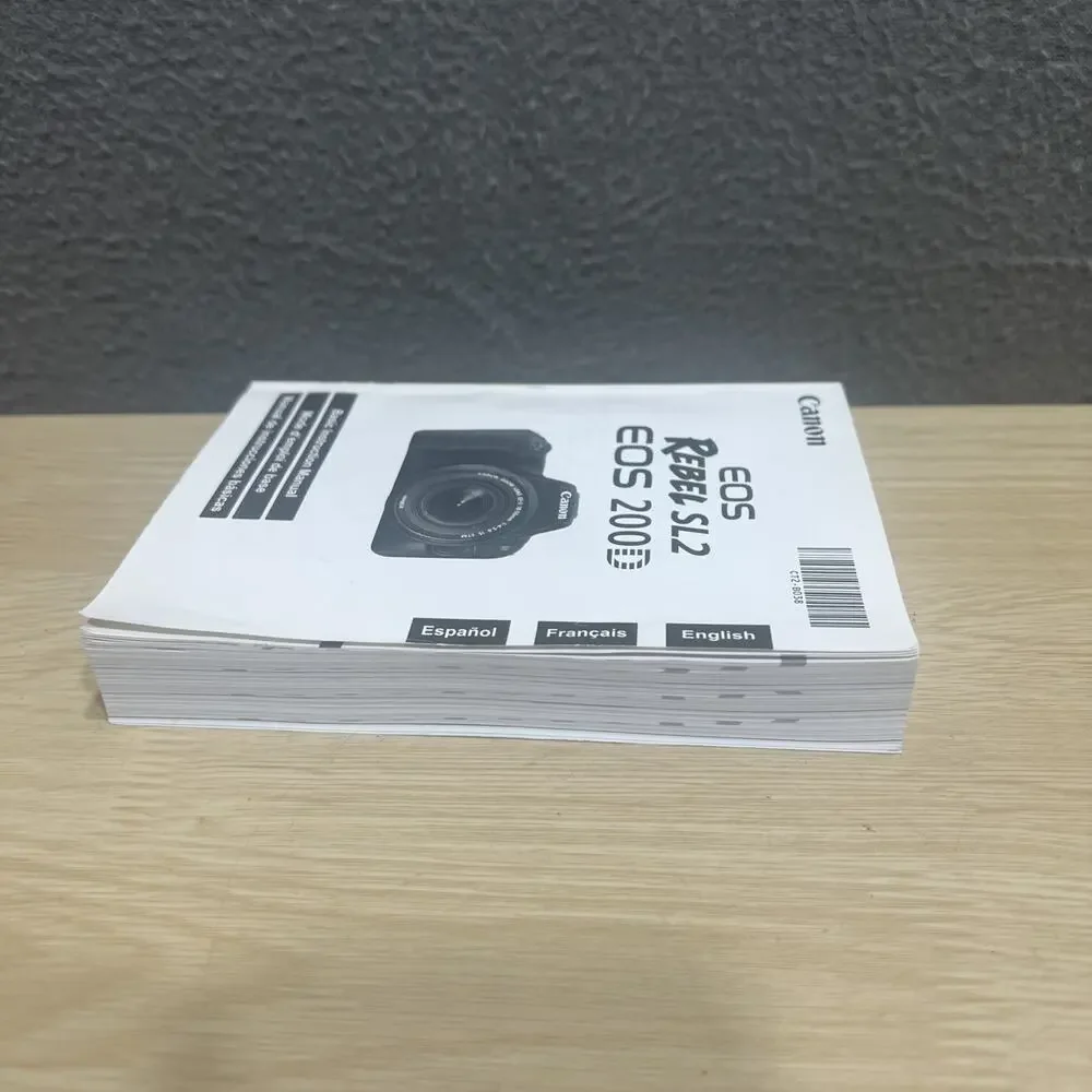Canon EOS Rebel SL2 / 200D Camera Instruction Manual In English French Spanish